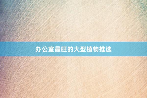 办公室最旺的大型植物推选